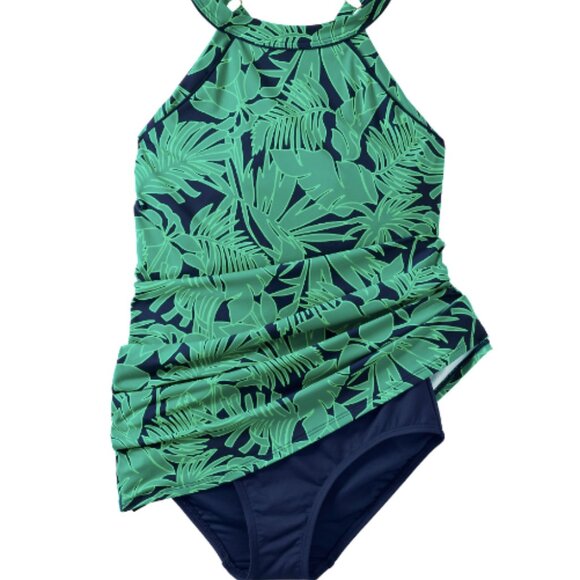 Lands' End Women's Chlorine Resistant High Neck Swim Dress Size 18W - Picture 3 of 6